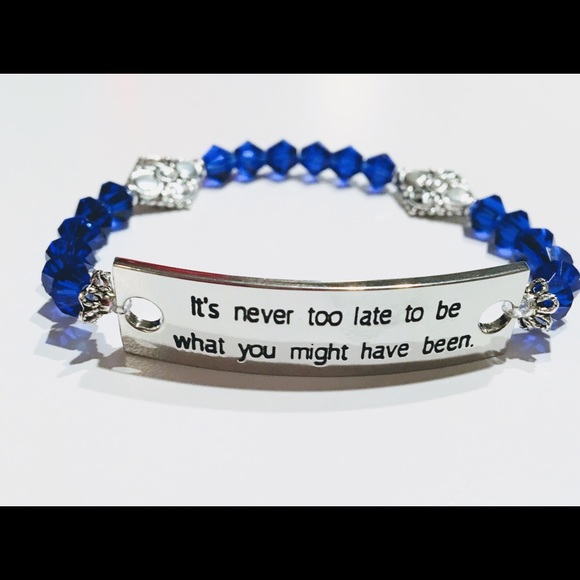 It’s never too late inspirational beaded bracelet - Picture 1 of 4